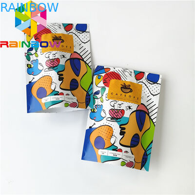 디지털 방식으로 인쇄는 위로 포일 포장 부대를 박판으로 만듭니다 주문을 받아서 만들어진 물자 로고를 서 있습니다