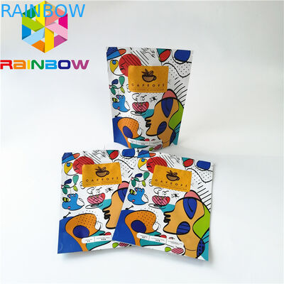 포장하는 지플락 플라스틱 주머니, 재사용할 수 있는 알루미늄 호일 1회분의 커피 봉지를 위로 서 있으십시오