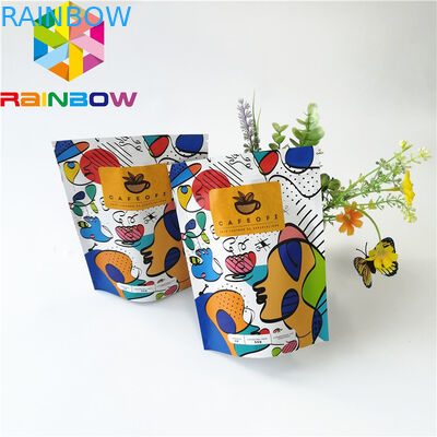 포장하는 지플락 플라스틱 주머니, 재사용할 수 있는 알루미늄 호일 1회분의 커피 봉지를 위로 서 있으십시오