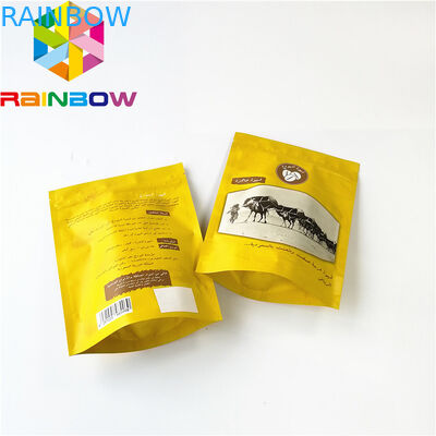 관례는 알루미늄 호일 식품 포장 육포를 위한 부대에 의하여 박판으로 만들어진 Zip 자물쇠를 인쇄했습니다