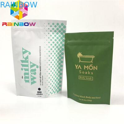 관례는 식사 부대 포장을 위로 서 있습니다 주머니 Resealable 지플락 광택 있는 끝을 인쇄했습니다