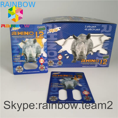 캡슐을 위한 350g 400g 종이 전시 상자를 포장하는 남성 성적인 증진 물집 팩