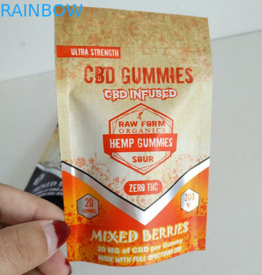 디지털 방식으로 인쇄 완벽한 Zip 자물쇠는 알루미늄 호일 CBD 고무 같은 작은 주머니를 자루에 넣습니다