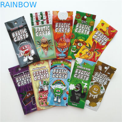 Vape 카트리지 알루미늄 호일 포장 부대 이국적인 손수레 주머니 관례 로고