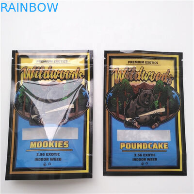 Edibles 초본 향은 명확한 창을 가진 의학 마리화나 포장 4x6 인치를 자루에 넣습니다