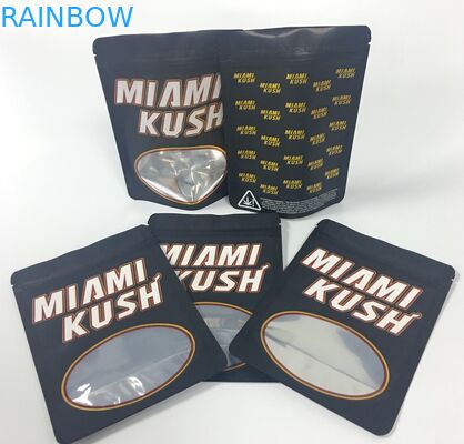 Edibles 초본 향은 명확한 창을 가진 의학 마리화나 포장 4x6 인치를 자루에 넣습니다