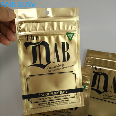 CBD 잡초 마리화나를 위한 지퍼 최고 부대를 포장하는 3개의 옆 물개 플라스틱 주머니