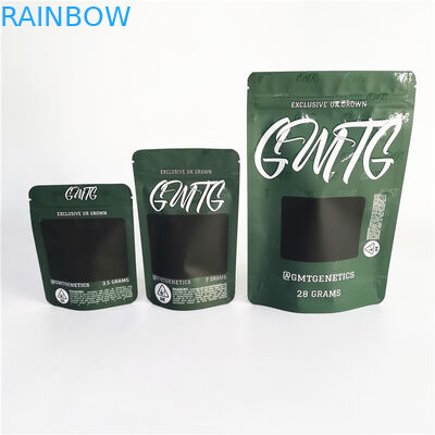 CBD 잡초 마리화나를 위한 지퍼 최고 부대를 포장하는 3개의 옆 물개 플라스틱 주머니