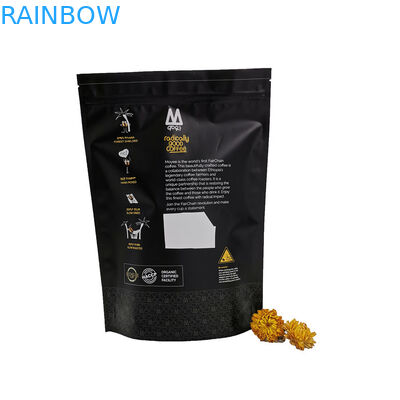 까만 차 포장 주머니 MOPP VMPET PE 커피 K 부대에 의하여 주문을 받아서 만들어진 크기를 위로 서 있으십시오