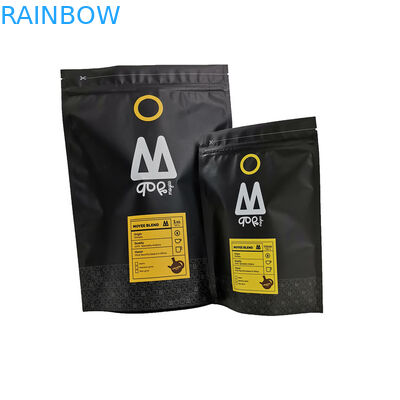까만 차 포장 주머니 MOPP VMPET PE 커피 K 부대에 의하여 주문을 받아서 만들어진 크기를 위로 서 있으십시오