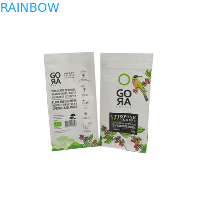 생물 분해성 플라스틱 지플락 음식 패킹 부대 E 지퍼 편평한 바닥 커피 포장