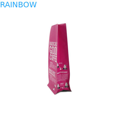 생물 분해성 플라스틱 지플락 음식 패킹 부대 E 지퍼 편평한 바닥 커피 포장