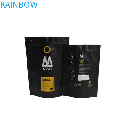 벨브를 가진 밑바닥 삼각천 부대 주석 동점 커피 콩 패킹 주머니 관례를 위로 서 있으십시오