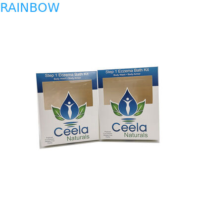 소매 피부 관리 몸 세척 신청을 포장하는 광택 있는 백색 마분지 종이상자