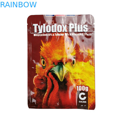 알루미늄 호일을 밀봉하는 3개의 측은 광택이 없는 100g 차/닭 모이 애완 동물 패킹을 자루에 넣습니다