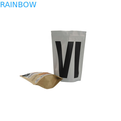 지플락 포일 주머니 포장 알루미늄 호일은 기체 제거 벨브를 가진 1회분의 커피 봉지를 위로 서 있습니다