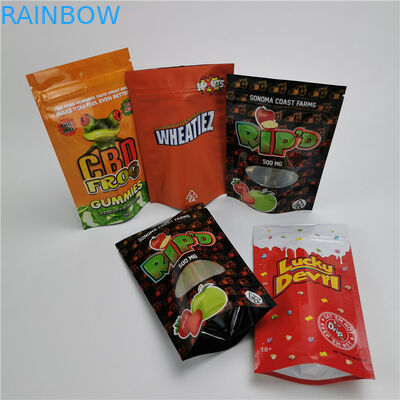 CBD Gummies 포장을 위한 출구 Mylar 부대를 포장하는 아이 저항하는 플라스틱 주머니