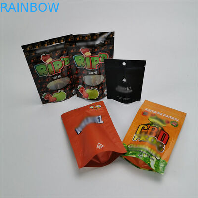 광택이 없는 명확한 포장하는 주머니, 냄새 증거 아이 저항하는 부대 지퍼 정상을 위로 서 있습니다