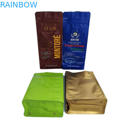 알루미늄 호일 열 - 밀봉한 티백은 벨브로, 편평한 바닥 커피 Resealable 주머니 자루에 넣습니다