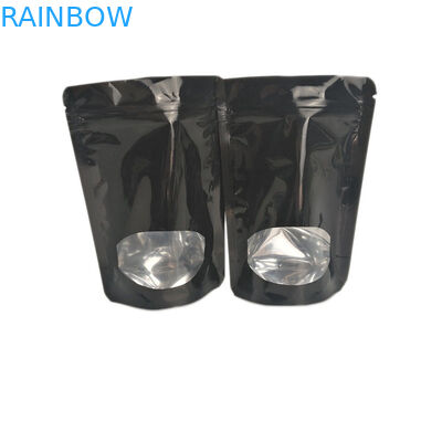 투명한 정면 포일에 의하여 일렬로 세워진 사진 요판 인쇄는 지퍼 주머니 부대를 위로 서 있습니다