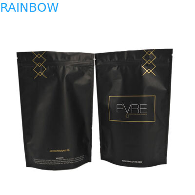 광택이 없는 블랙 커피 박판으로 만들어진 포일 주머니 포장