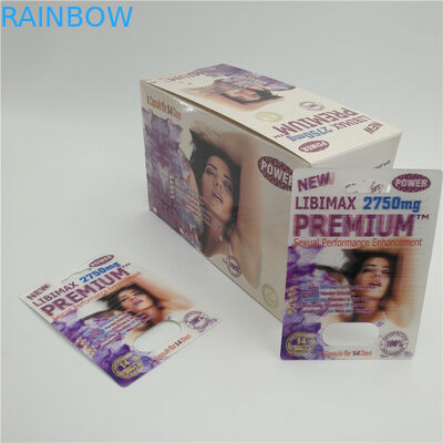 관례에 의하여 인쇄되는 플라스틱 코뿔소 알약 물집 카드 패킹