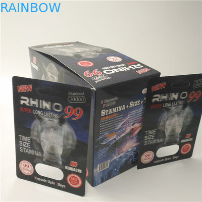 관례에 의하여 인쇄되는 플라스틱 코뿔소 알약 물집 카드 패킹