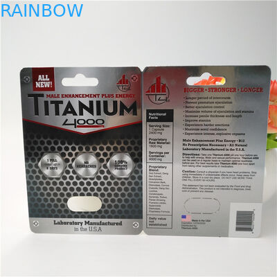 12mm 모자 코뿔소 남성 알약 3D 카드 물집 카드 포장