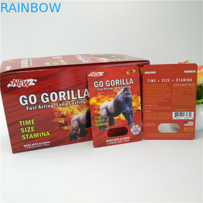 12mm 모자 코뿔소 남성 알약 3D 카드 물집 카드 포장