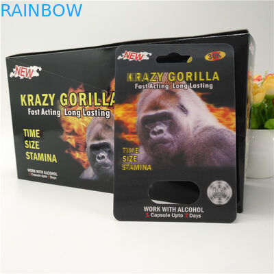 12mm 모자 코뿔소 남성 알약 3D 카드 물집 카드 포장