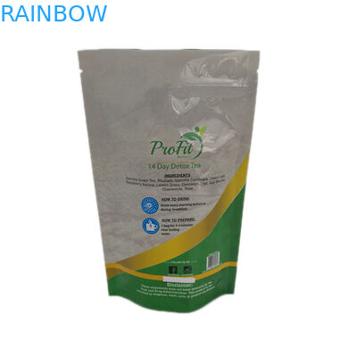 주문 인쇄 Resealable 광택 있는 끝 티백 포장