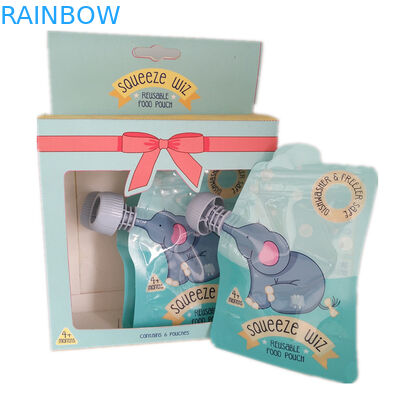 재사용할 수 있는 식품 포장 액체 짜기 주머니를 인쇄하는 사진 요판