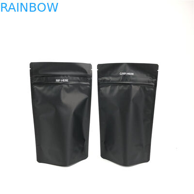 까만 광택이 없는 두 배 지퍼 CMYK 플라스틱 주머니 포장