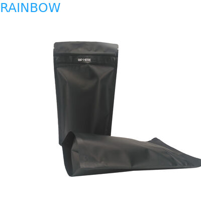 까만 광택이 없는 두 배 지퍼 CMYK 플라스틱 주머니 포장