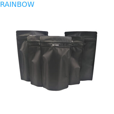 까만 광택이 없는 두 배 지퍼 CMYK 플라스틱 주머니 포장