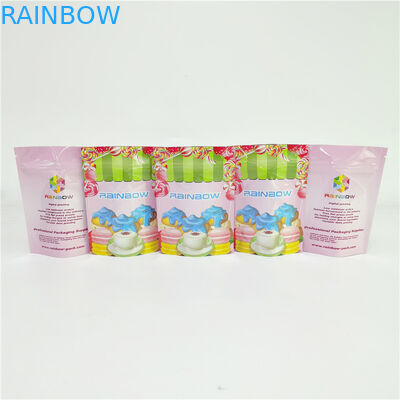 3.5g 과자 부대 소형 지플락은 투명한 바닥을 가진 주머니를 위로 서 있습니다