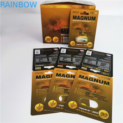 전시를 위한 3d 카드 capsul 물집을 포장하는 코뿔소 69 남성 증진 성적인 알약