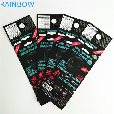 전시를 위한 3d 카드 capsul 물집을 포장하는 코뿔소 69 남성 증진 성적인 알약