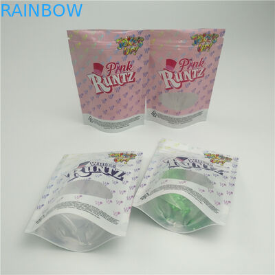 냄새 증거 초본 포장 부대 대마 CBD 쌀쌀한 고무 같은 패킹을 위한 창을 가진 지플락 부대