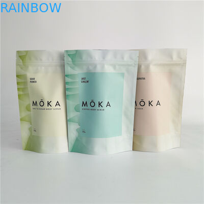 위로 지플락 주머니 몸을 제거합니다 안쪽으로 포일을 가진 Bath 소금을 위한 포장 부대를 서 있으십시오