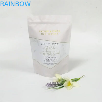 skincare 포장 부대/홀로그램 포일은 창으로 포장하는 목욕 소금을 위로 서 있습니다