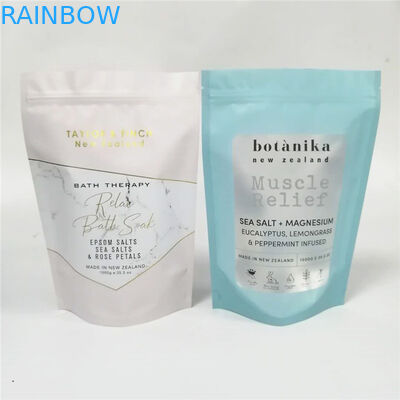 skincare 포장 부대/홀로그램 포일은 창으로 포장하는 목욕 소금을 위로 서 있습니다