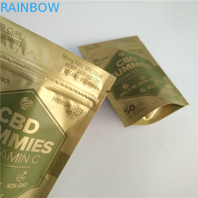 디지털 프린팅 매트 금은 잡초를 위한 지퍼 팁 작은 증명 마일라 가방을 견딥니다