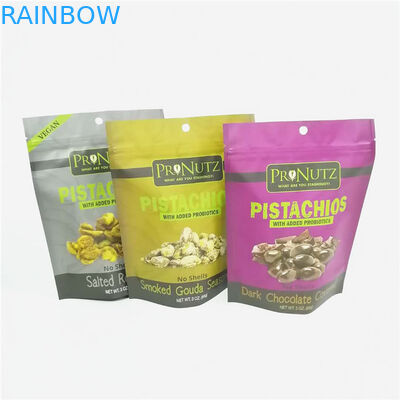 알루미늄 호일 진공 지프 잠금 장치 마일라 패키징은 플라스틱 백을 싸는 팁 식품 견과류를 견딥니다