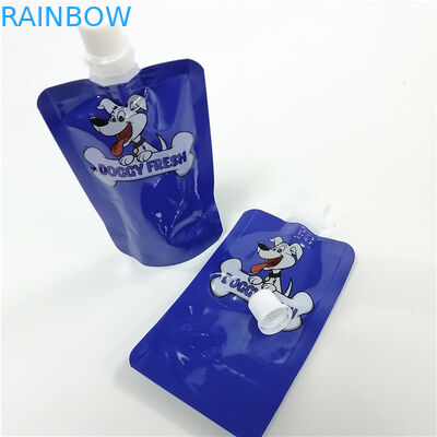 100 밀리람베르트 유동적 애완동물사료 개 간식을 패키징하는 맞춘 프린팅 관 팁은 봉지를 견딥니다