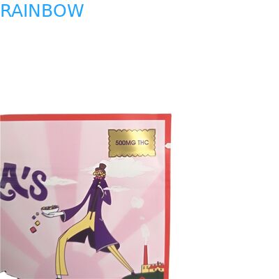 지퍼 백과  골드 프린팅 프리롤 담배 3 측면 시일 파우치를 위한 센즈헨 공급자 작은 샤쉐