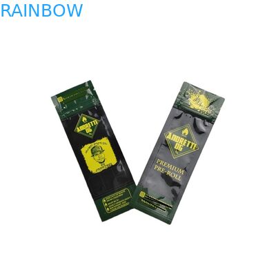 지퍼 백과  골드 프린팅 프리롤 담배 3 측면 시일 파우치를 위한 센즈헨 공급자 작은 샤쉐