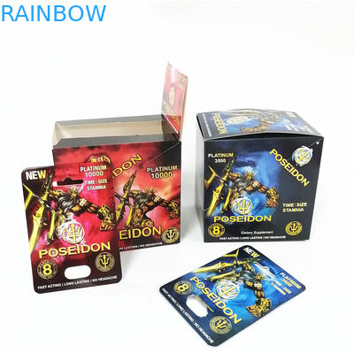 남자 향상 피임약 두부 피막 컨테이너를 패키징하는 라이노 기포 카드 멘스 성 보충 성 피임약