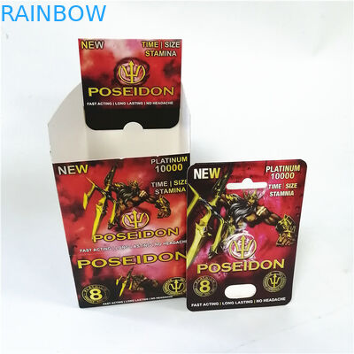 남자 향상 피임약 두부 피막 컨테이너를 패키징하는 라이노 기포 카드 멘스 성 보충 성 피임약