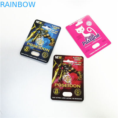 라이노 피임약 남자 개선제 성적 능력 라이노 형상 캡슐 종이 카드를 위한 디스플레이 박스